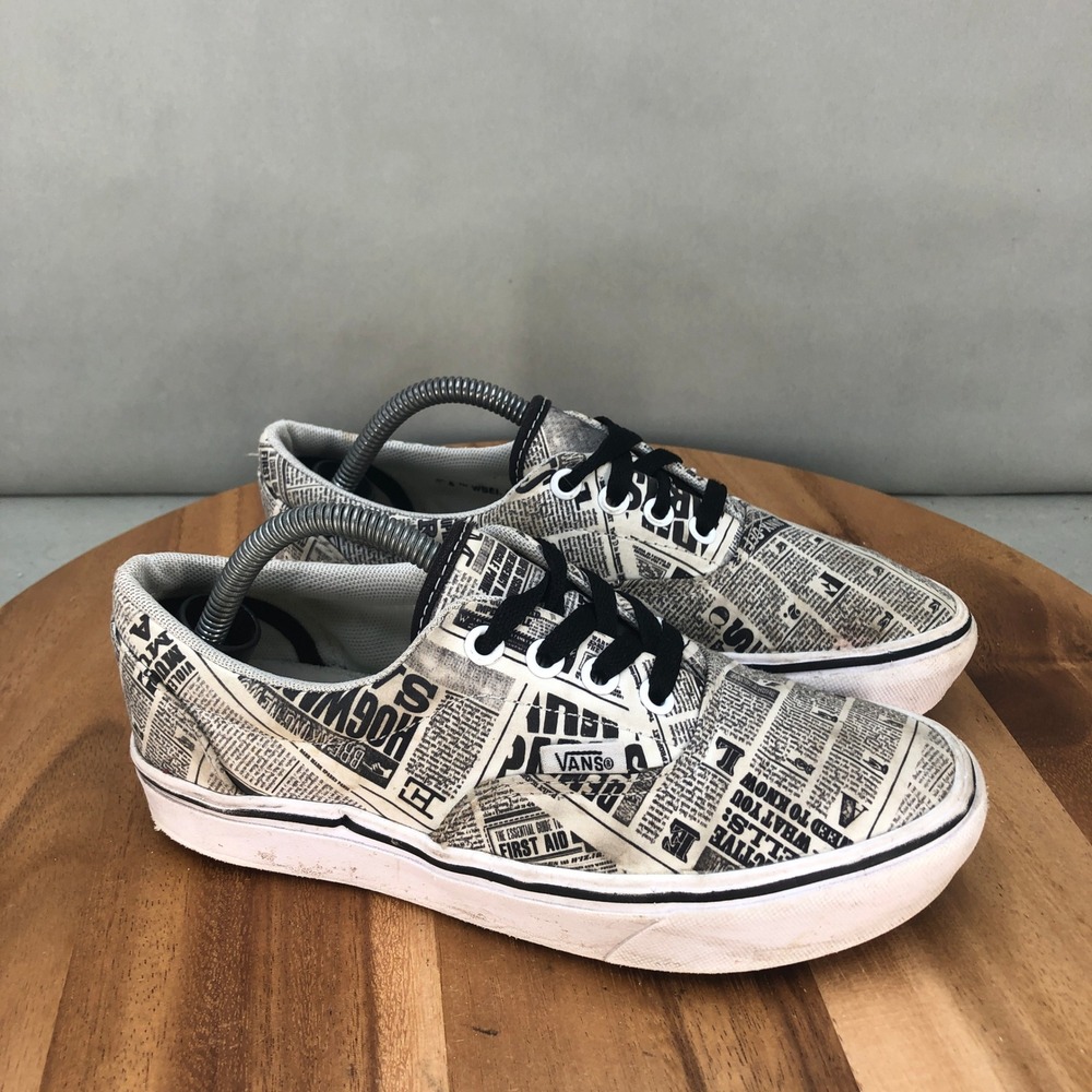 Vans Harry Potter Newspaper Print Low Top Sneakers Shoes Womens Size 5.5